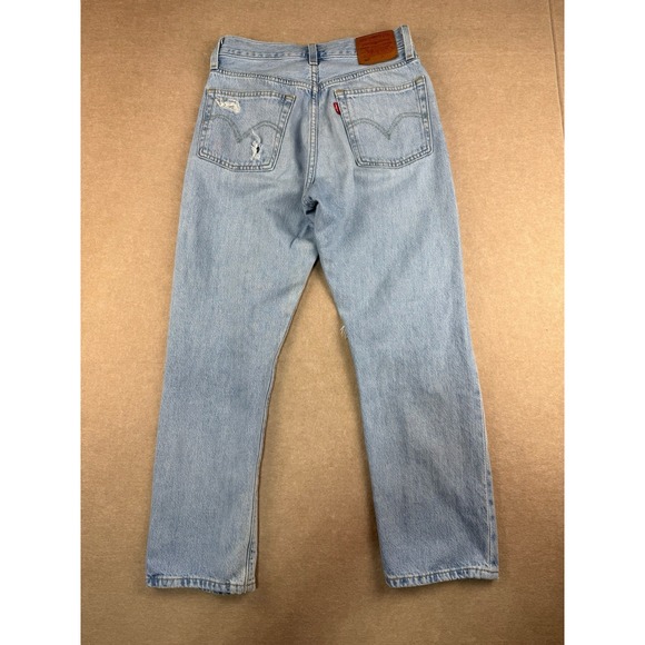 VTG Levi's 501 Jeans Womens Size 25 Blue Mid Rise Big E Straight Leg Regular Fit - Picture 2 of 11
